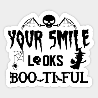 Halloween - Your smile looks bootiful Sticker